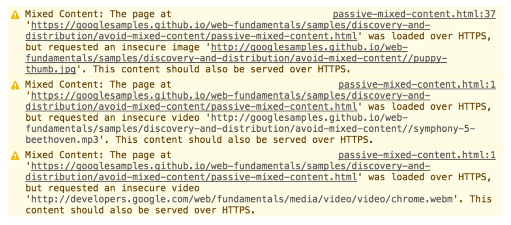 mixed content-errors